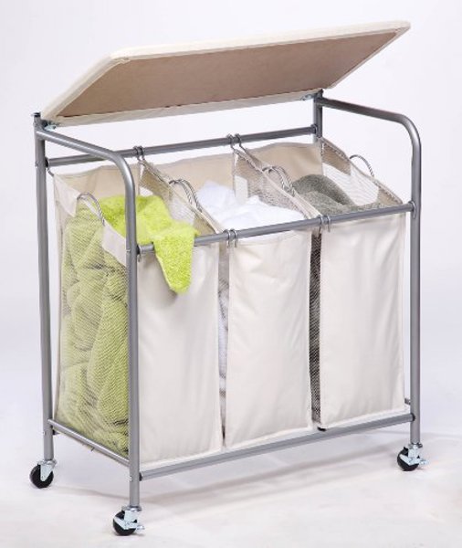 Honey Can Do SRT-01196 Ironing and Sorter Combo Laundry Center Rolling