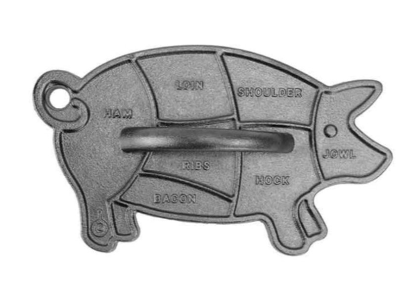 Lodge LPIGP Pig Press Cast Iron 9 Inch x 5 Inch Black