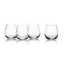 GHS02-403 14 Oz 4 Piece Stemless Wine Glass Set