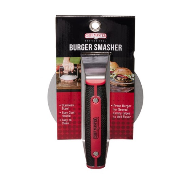 Chef Master 90279 Burger Smasher Stainless Steel Durable Heavy Duty Commercial Grade