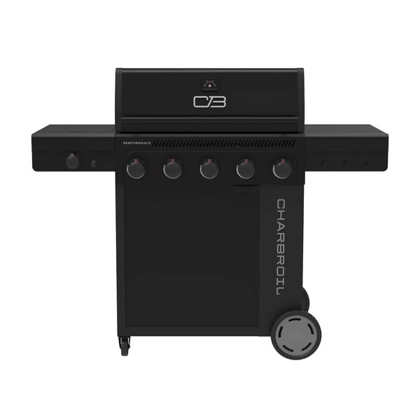 Char-Broil 463463025 Gas Grill 5 Burner Cabinet Performance Black with Accents