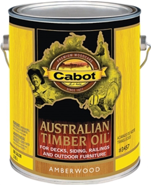 CABOT 3457 Flat Australian Timber Oil 1 Gal Amberwood