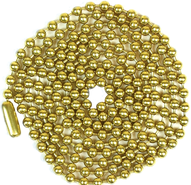 Jandorf Specialty Hardware 94992 Beaded Chain 3 Ft Steel No 6 Brass