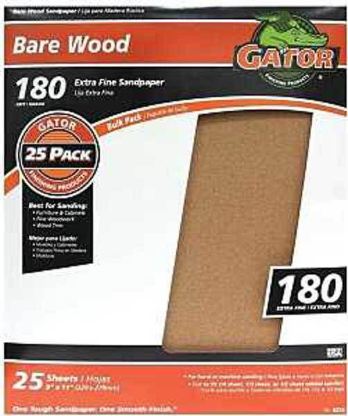 GATOR 4224 Garnet Sandpaper 9X11 180G Abrasive