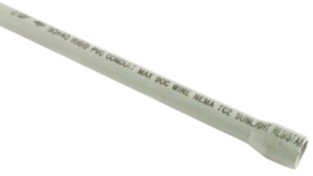 SCH40 J-M MFG CO 67447 Schedule 40 PVC Conduit 10 Ft 1/2 In OD 0.7 In 0.62 In