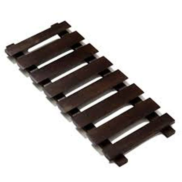 American Metalcraft GR1435 Ceiling Mount Glass Rack Walnut