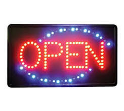 LED-6 Electric Oval Open Sign