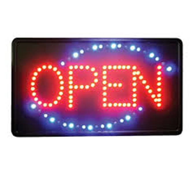 Winco LED-6 Electric Oval Open Sign
