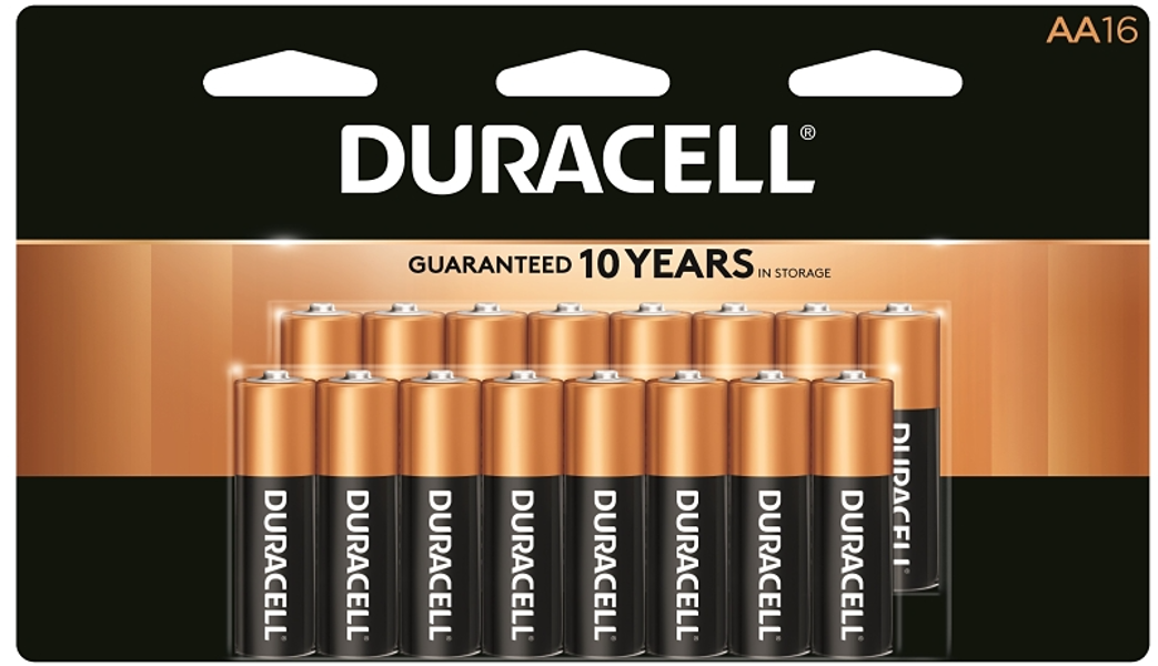 Duracell MN1500B16 AA Alkaline Battery 1.5V Manganese Dioxide