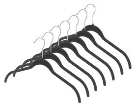 6478-1622-7-BLK Shirt and Dress Hanger Set of 7
