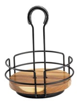 12267 Rotating Caddy Acacia Wood and Metal