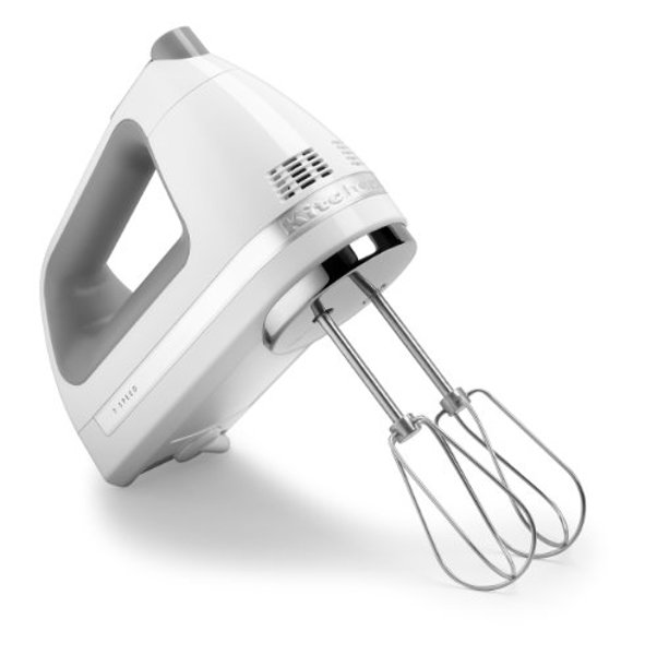 KitchenAid KHM7210WH Digital 7-Speed Hand Mixer with Turbo Beater II Accessories White