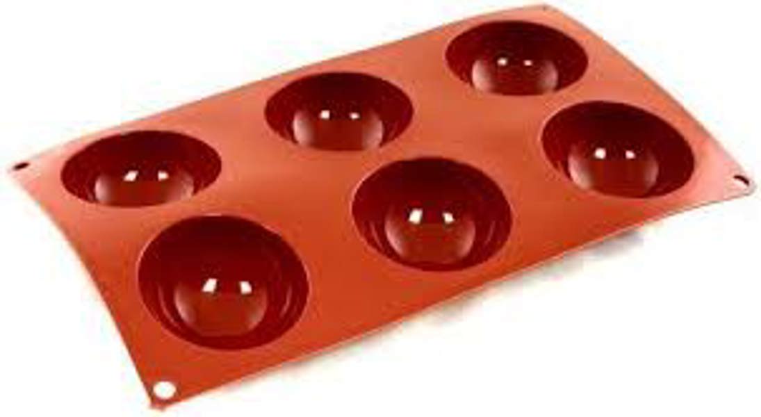 Paderno 47742-01 Hemisphere Silicone Mold 3.375 Oz 2-3/4 In Diameter x 1-3/8 In Height