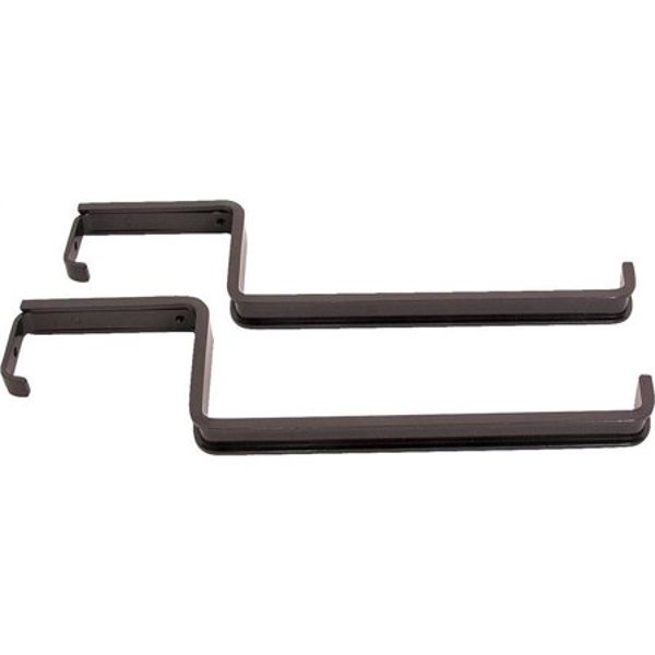 Mintcraft GB0043L Bracket Box Rail 2 Pack Deck Flower Box Black Epoxy