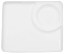 RCN-P9 9 In Square Plate with Sauce Compartment