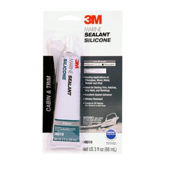 3M 08019 Marine Silicone Sealant 3 Oz Clear