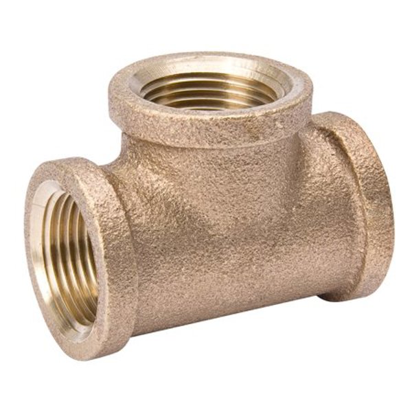 B&K Industries 553-005NL Red Brass 1 In Tee FIP