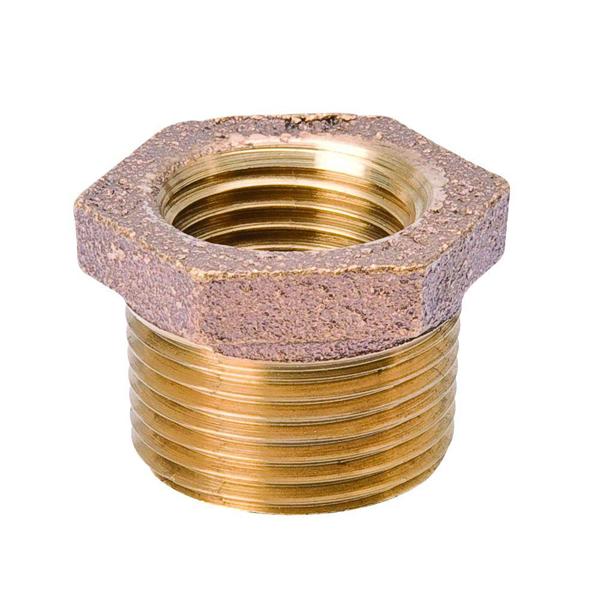 B&K Industries 455-041NL Hex Bushing 3/4X1/4 In Red Brass MIPX FIP 125 PSI Pressure