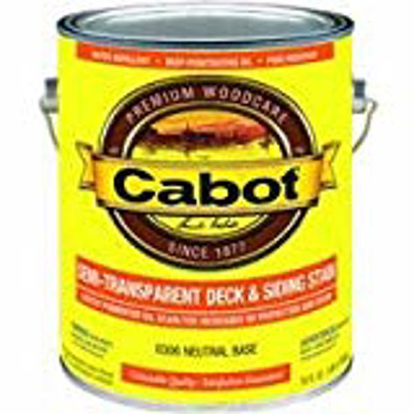 CABOT 0306 Semi-Transparent Deck Stain 1 Gal Exterior Neutral Base