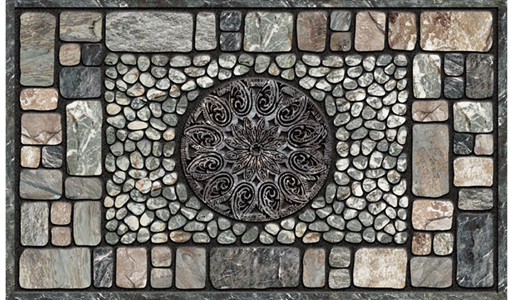 Apache Mills AP-756-4003F Doormat 18x30 In Graystone Notre Dame Gray