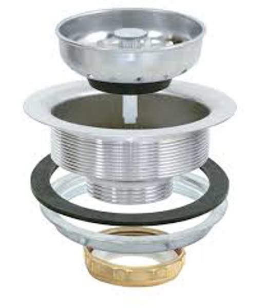 Eastman 30001 Sink Strainer 4-1/2 In Basket Stainless Steel with DC Nut
