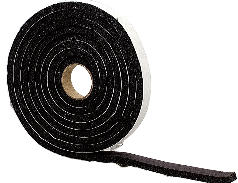 M-D Building Products 06619 Weatherstrip Tape 3/8 In x 1/2 In x 10 Ft Rubber Black