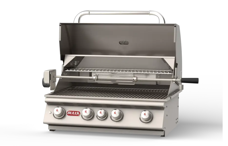 Bull Outdoor 47628 Drop In Gas Grill with 4 Burners LP Lights