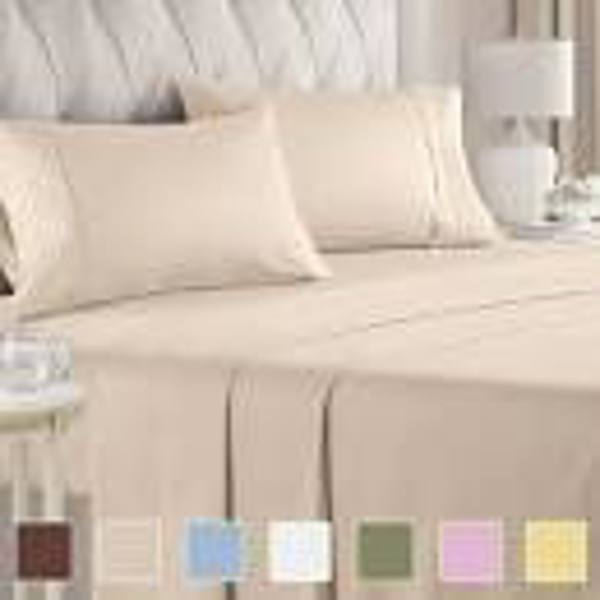 Golden Sheets Inc GOLDEN 8403 Queen Sheet Set T600 Pure Organic Gold