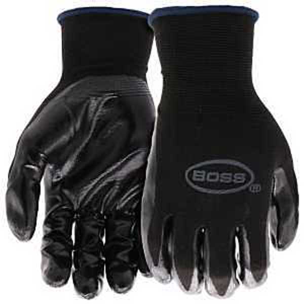 BOSS MFG CO B31191-XL XLarge Black Knit Wrist Cuff Gloves Nylon Coated Black
