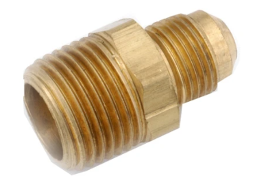 Anderson Metal Corp 754048-0606 Connector 3/8 In Brass Flare X MPT Brass