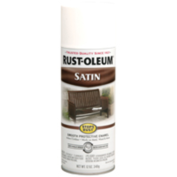 Rust-Oleum 7791830 Paint Spray 12 Oz White Rust Preventative Low Satin