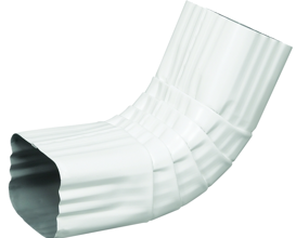 27064HP White Aluminum Front Gutter Elbow