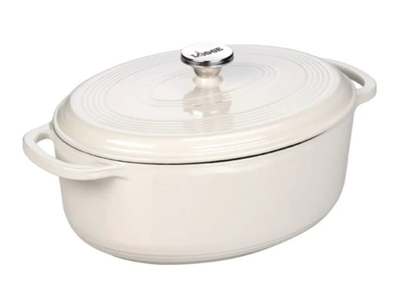 Lodge MFG CO EC7OD13 Oval Dutch Oven 7 Qt Enameled Oyster
