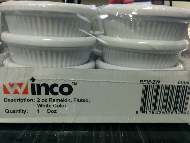 Winco RFM-2W Fluted Ramekin 2 Oz White 12 Pack Melamine