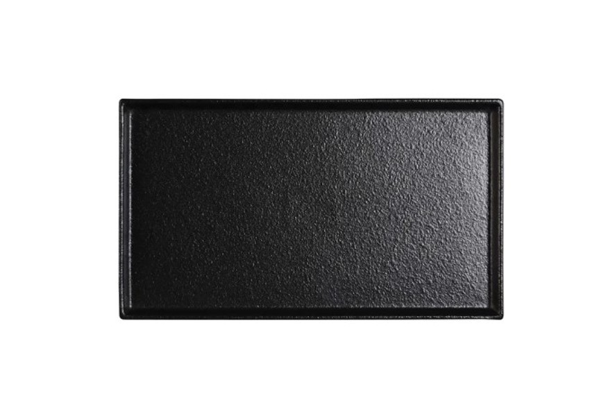 Palate and Plate BK-0818 Rectangular Plate 11x5.25 Stackable Blackstone Collection Black
