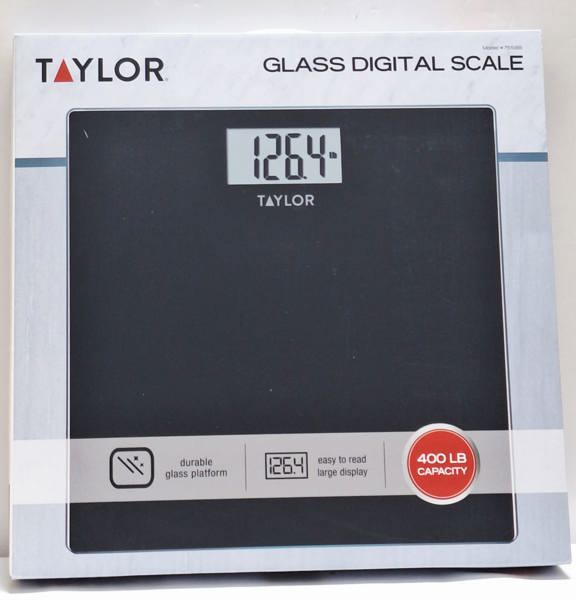 Taylor Precision Products 75584192B Digital Scale 400Lb Capacity LCD Black