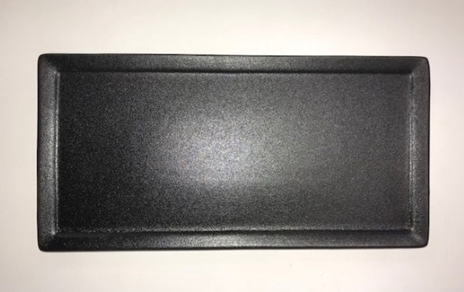 Palate and Plate BK-0034 Platter Rectangular 11 Inch x 6 Inch Black Durable Material