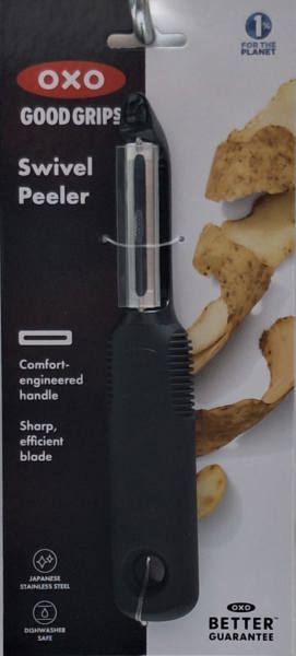 OXO 20081 Swivel Peeler Stainless Steel Black Ergonomic Handle