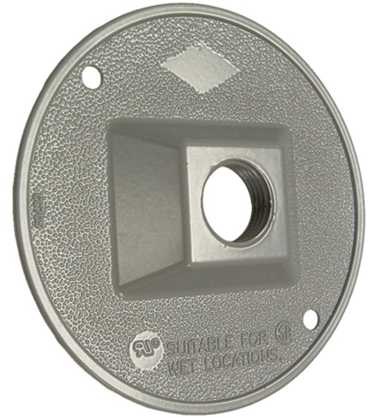 Hubbell Electrical Products 5193-5 Round Cluster Cover Gray Powder Coated