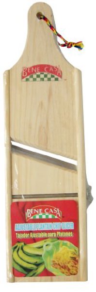 MBR Industries BC-65238 Adjustable Wood Plantain Slicer for Veggies and Fruits