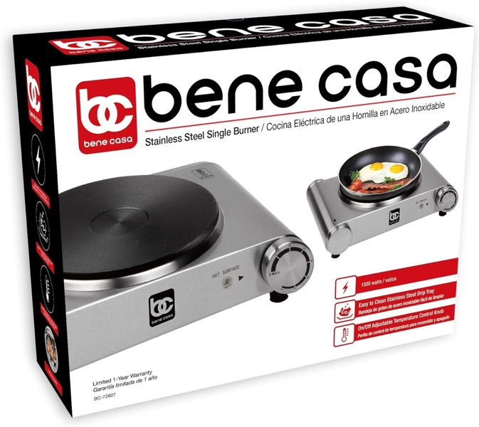 MBR Industries BC-72607 Single Sealed Burner 1500 Watts Stainless Steel