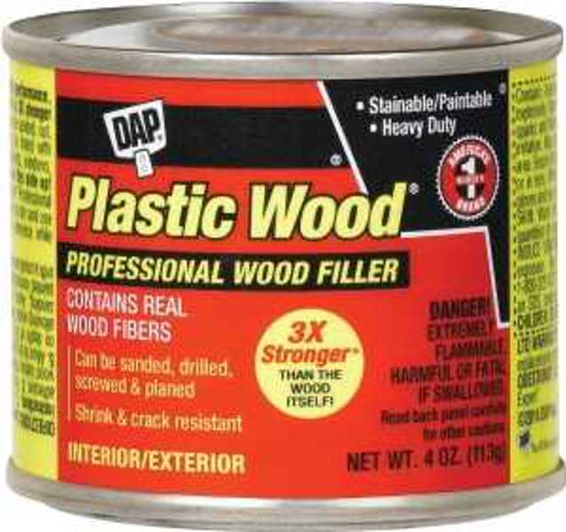 DAP INC 21412 Wood Filler Paste 4 Oz Strong Solvent White