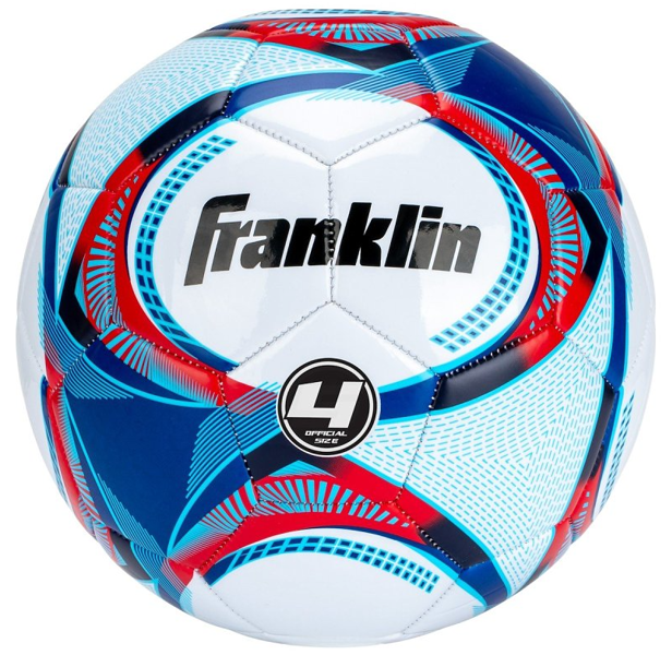 Franklin Sports Inc. 30464 Size #4 Soccer Ball Synthetic Leather Assorted