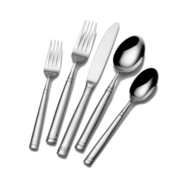 Mikasa 4917220 Flatware Living Stephanie 20 Piece Set Stainless Steel