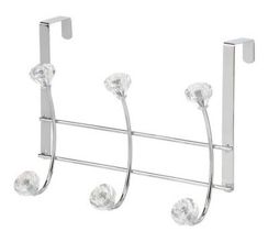 4714-CHR Hook With Clear Crystal Over the Door