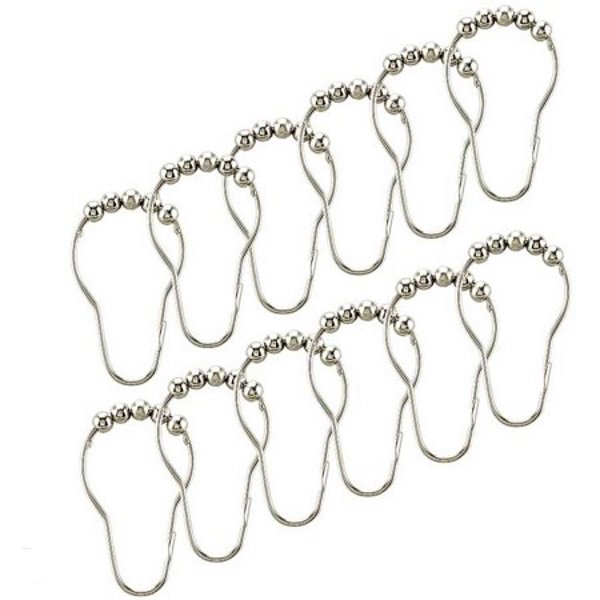 Kennedy International 5292CHR Shower Curtain Hooks 12 Pack Chrome