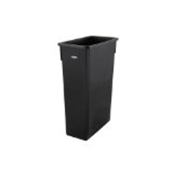 Winco PTC-23K Slender Trash Can 23 Gal Black