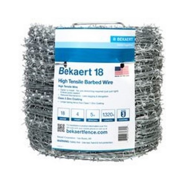 Bekaert Corp 118230/177495 Class 3 Barb Wire 1320 Ft 18 Gauge 4 Point