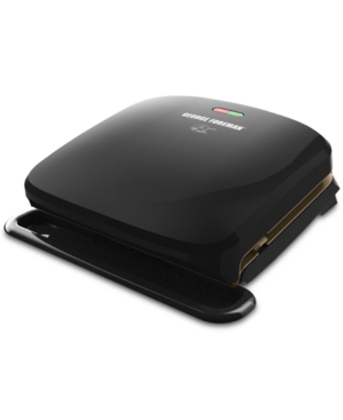 George Foreman GRP3060B Grill 4 Serving Capacity Black Countertop with Removable Plates