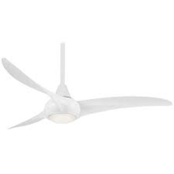 Minka Aire F844 WH 52 Inch Wave Ceiling Fan With Light White